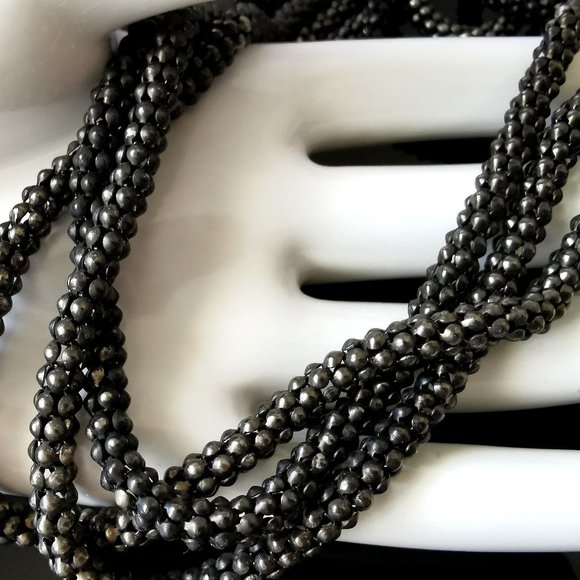3 for $15/Caracol Signed Multi 3 Strand Long Chain Gunmetal Tone Necklace - Picture 4 of 5
